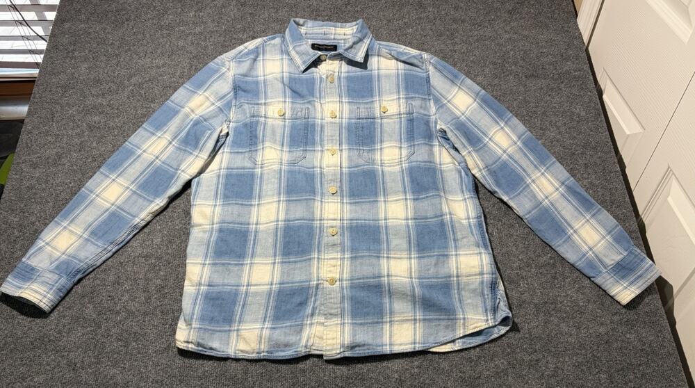 Banana Republic Woman’s Standard Fit Flannel Plaid Button-Down Shirt L